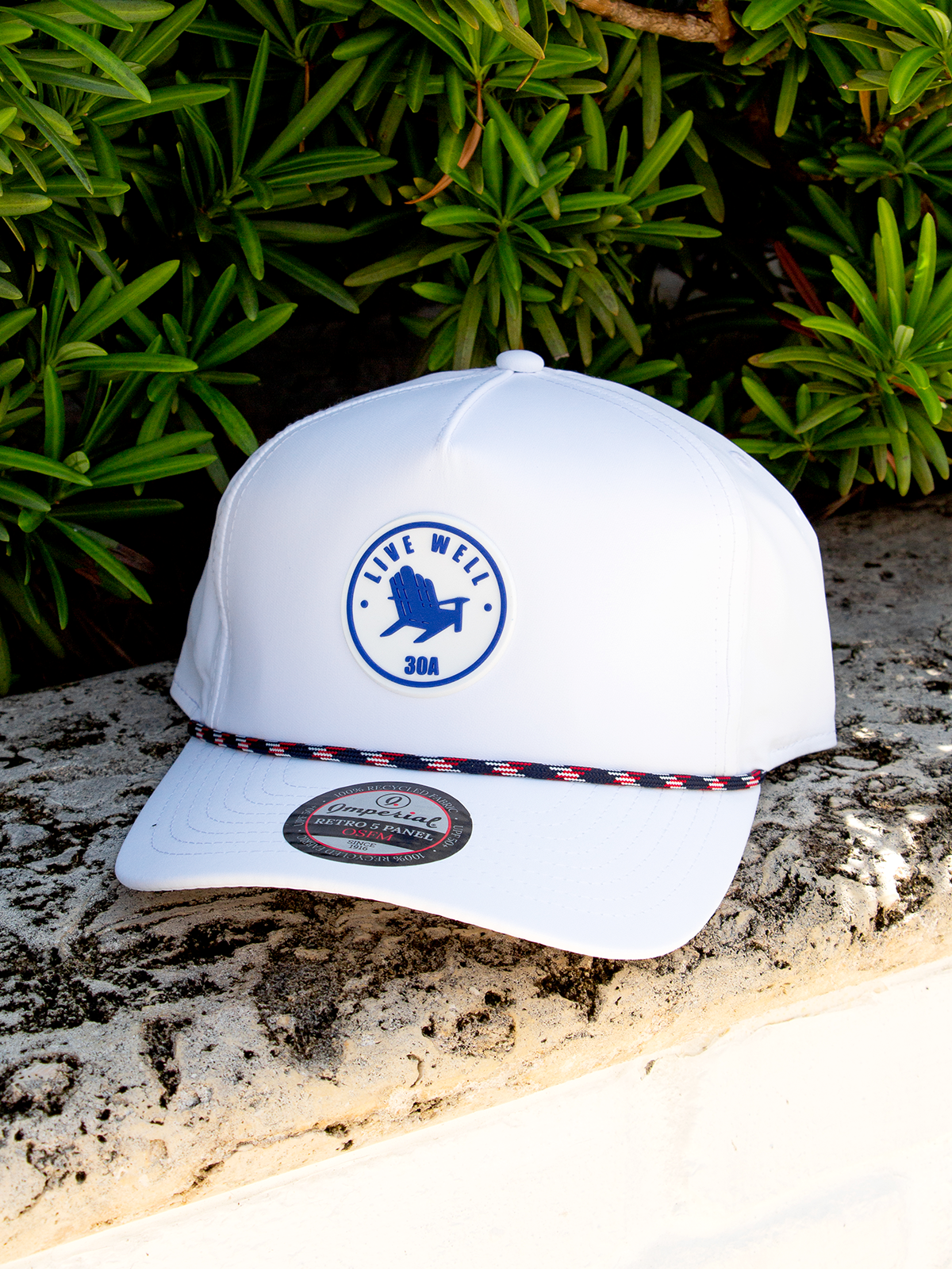 Live Well 30A Circle Logo Patch Performance Rope Hat