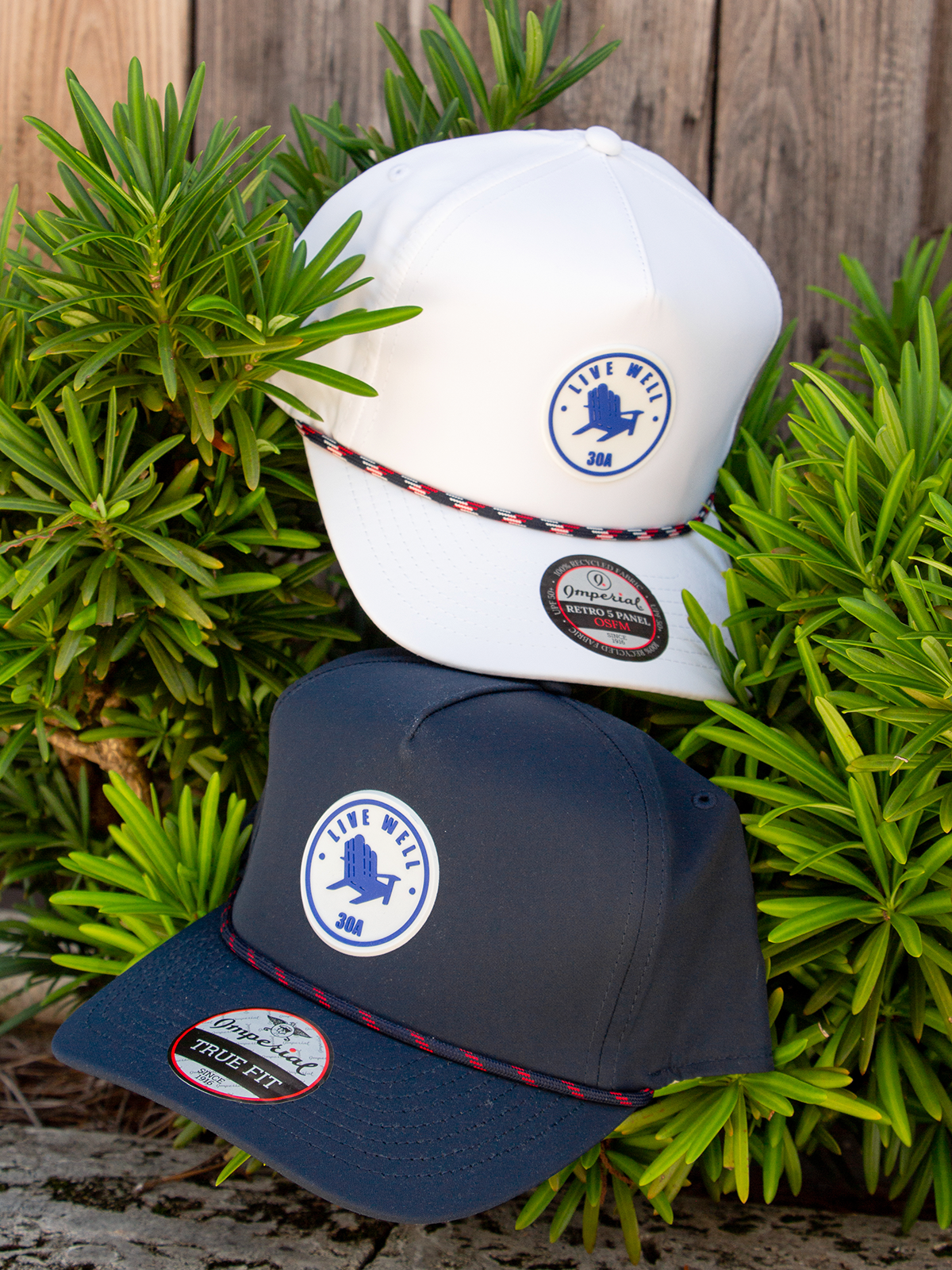 Live Well 30A Circle Logo Patch Performance Rope Hat