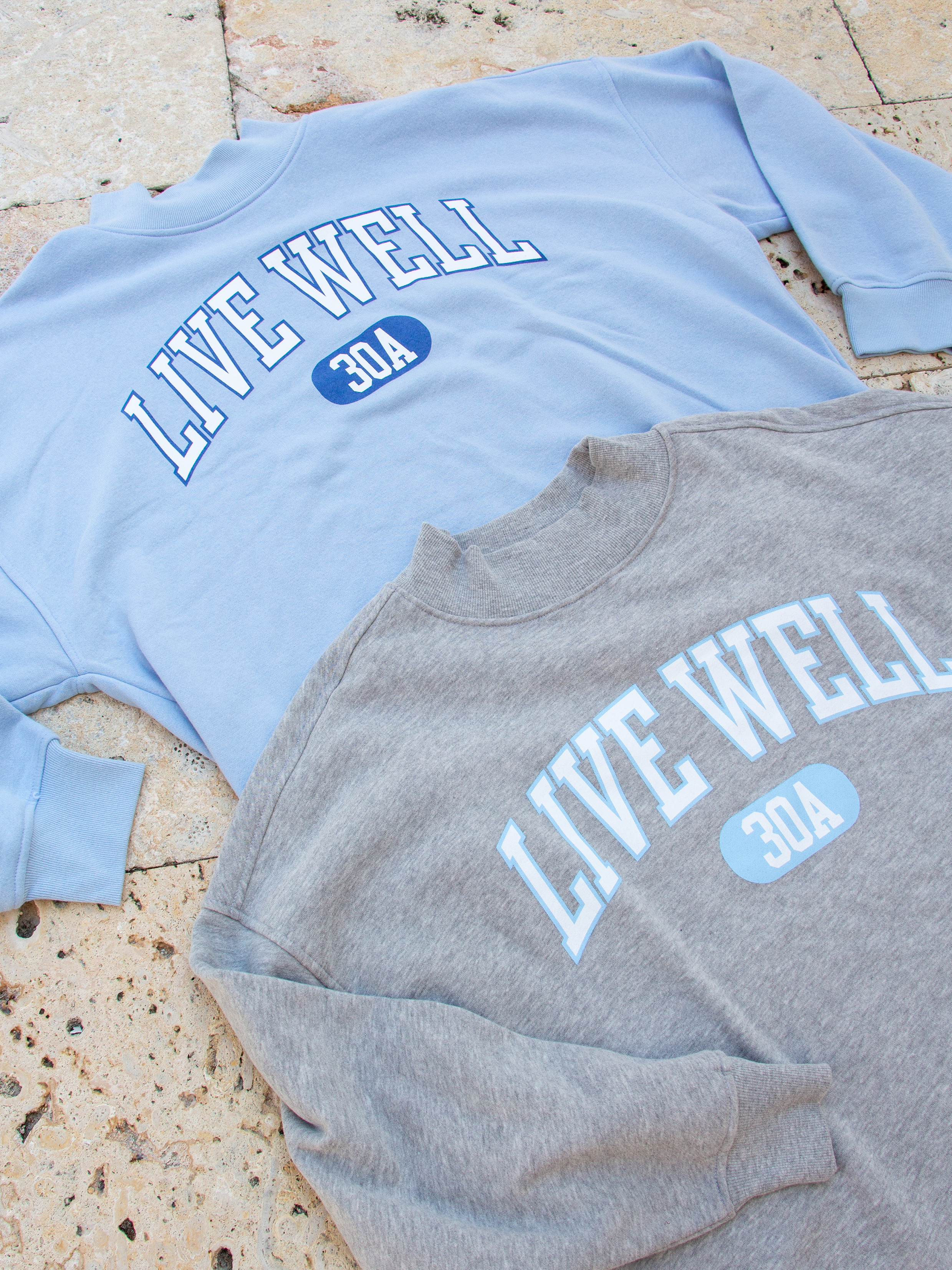 Live Well 30A Varsity Mockneck Sweatshirt