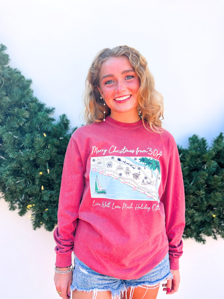 Merry Christmas from 30A Long Sleeve T-Shirt