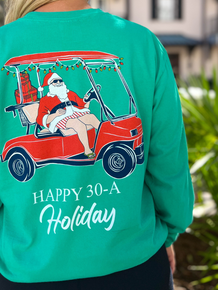 Santa Cart Christmas Long Sleeve T-Shirt