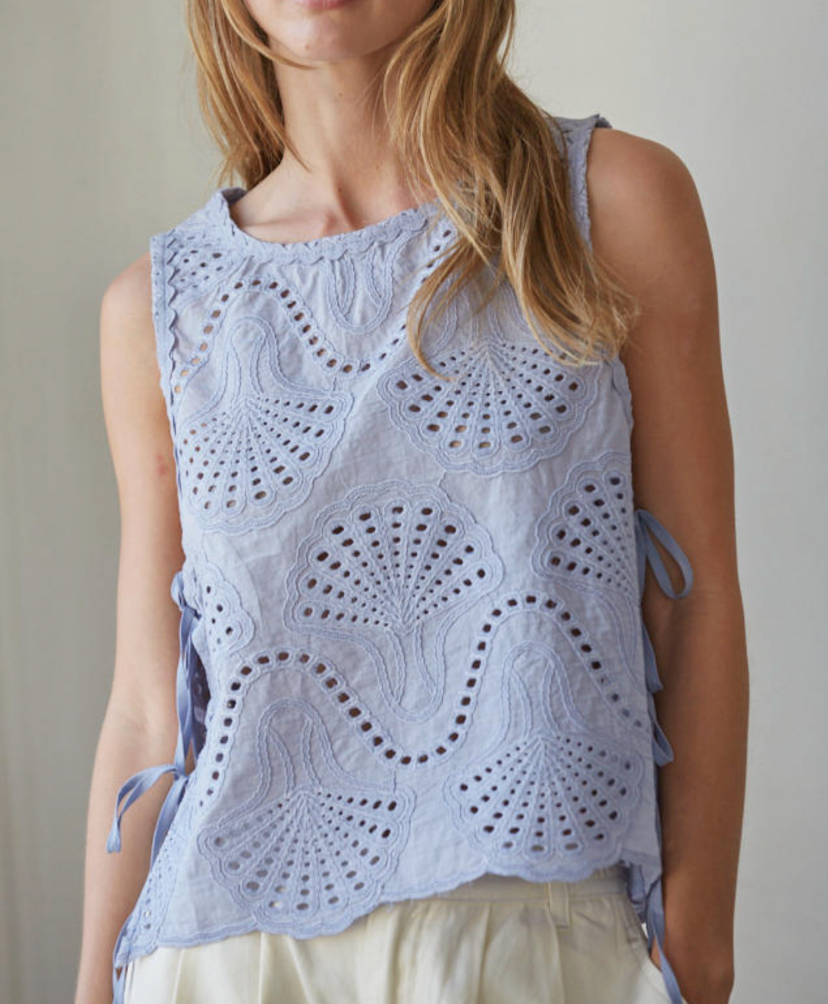 Lowen Eyelet Sleeveless Top