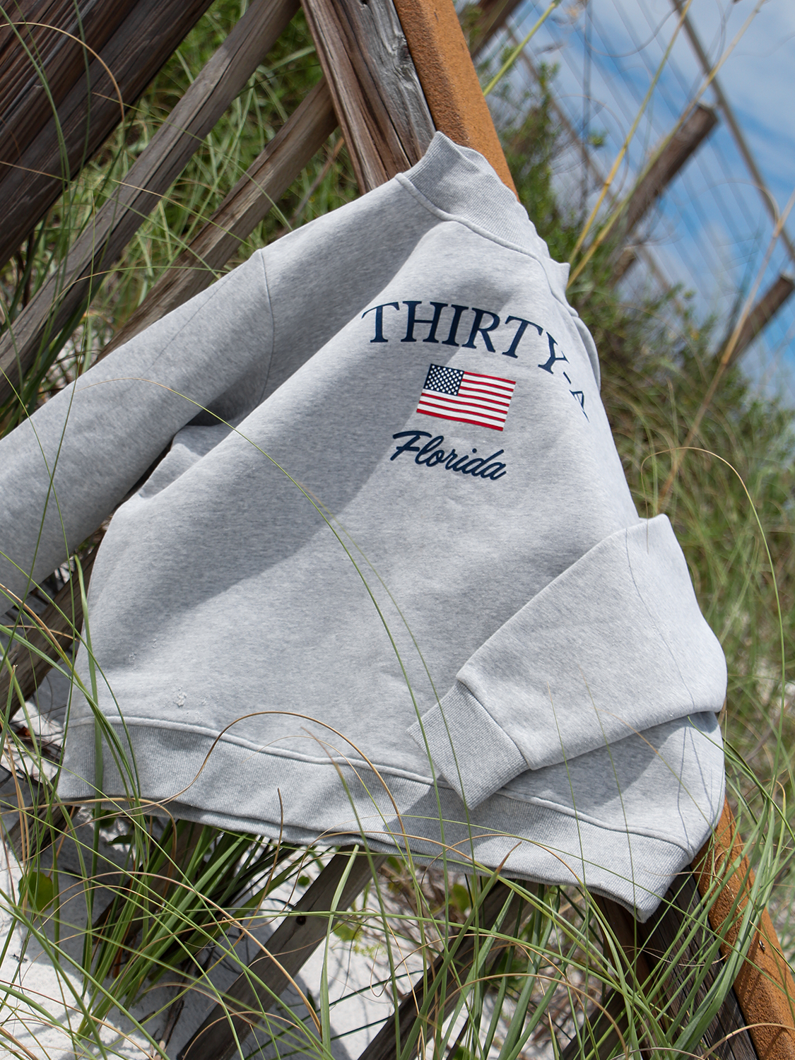 Thirty-A American Flag Mockneck Sweatshirt