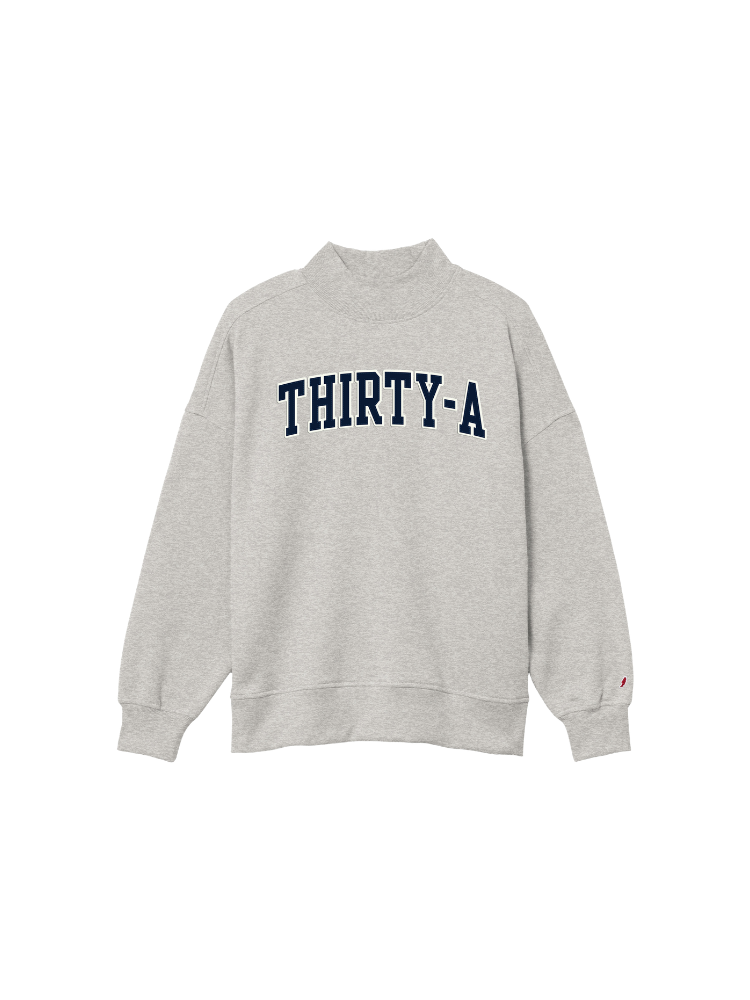 Thirty-A Applique Mockneck Sweatshirt