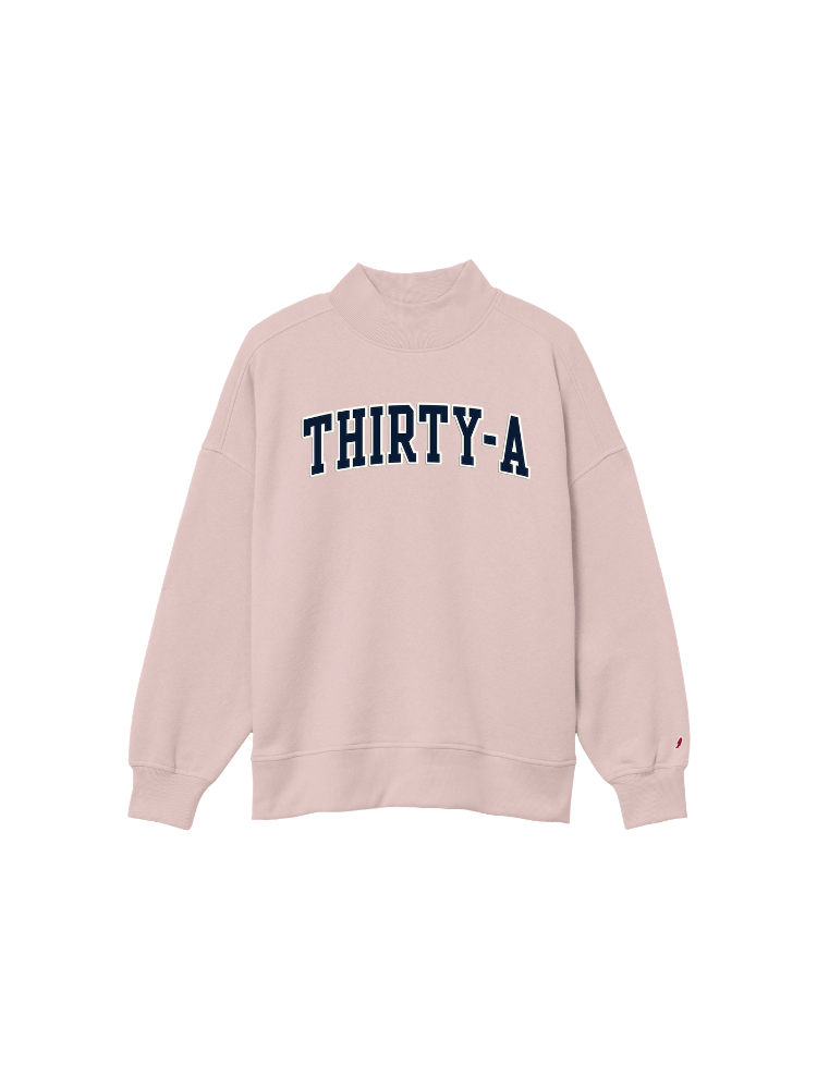 Thirty-A Applique Mockneck Sweatshirt