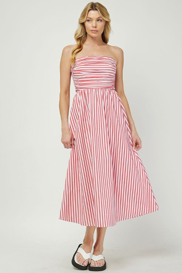 Stripe Tube Maxi Dress