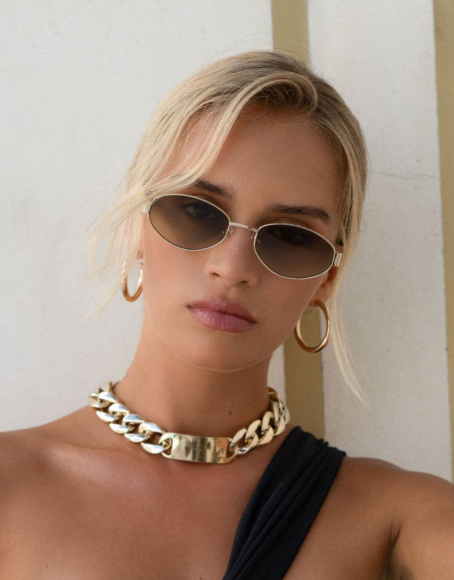 Soho Womens Oval Sunglasses