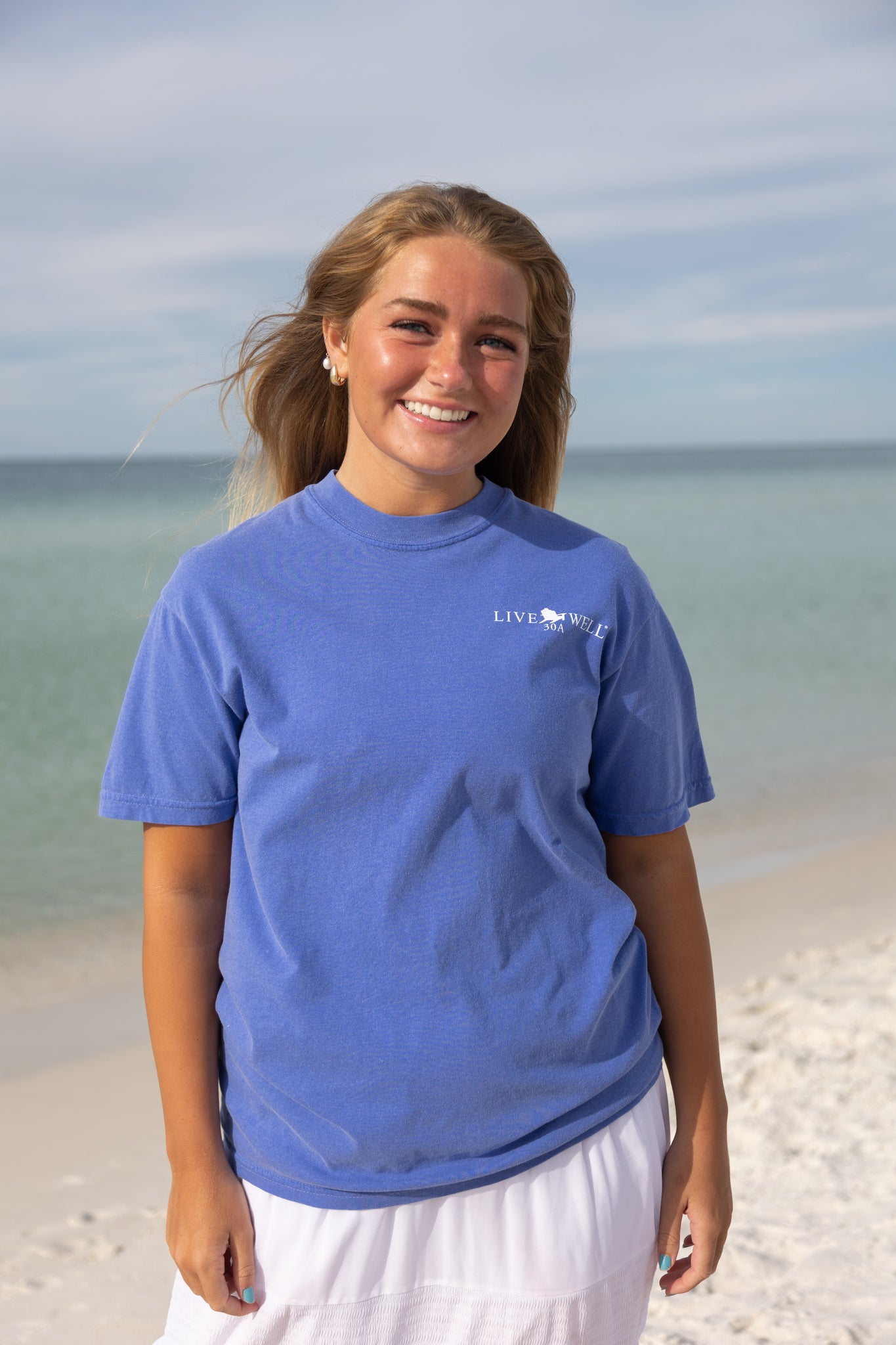 Unisex Hearts on 30A Tee - Periwinkle