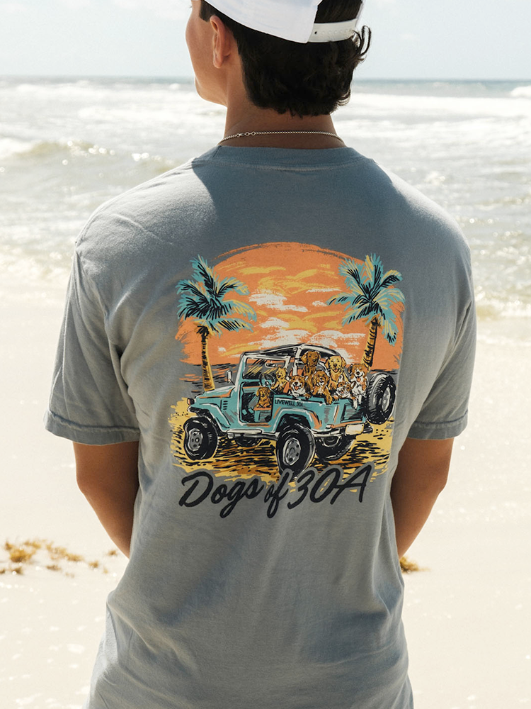 Live Well 30A Dogs of 30A T-Shirt