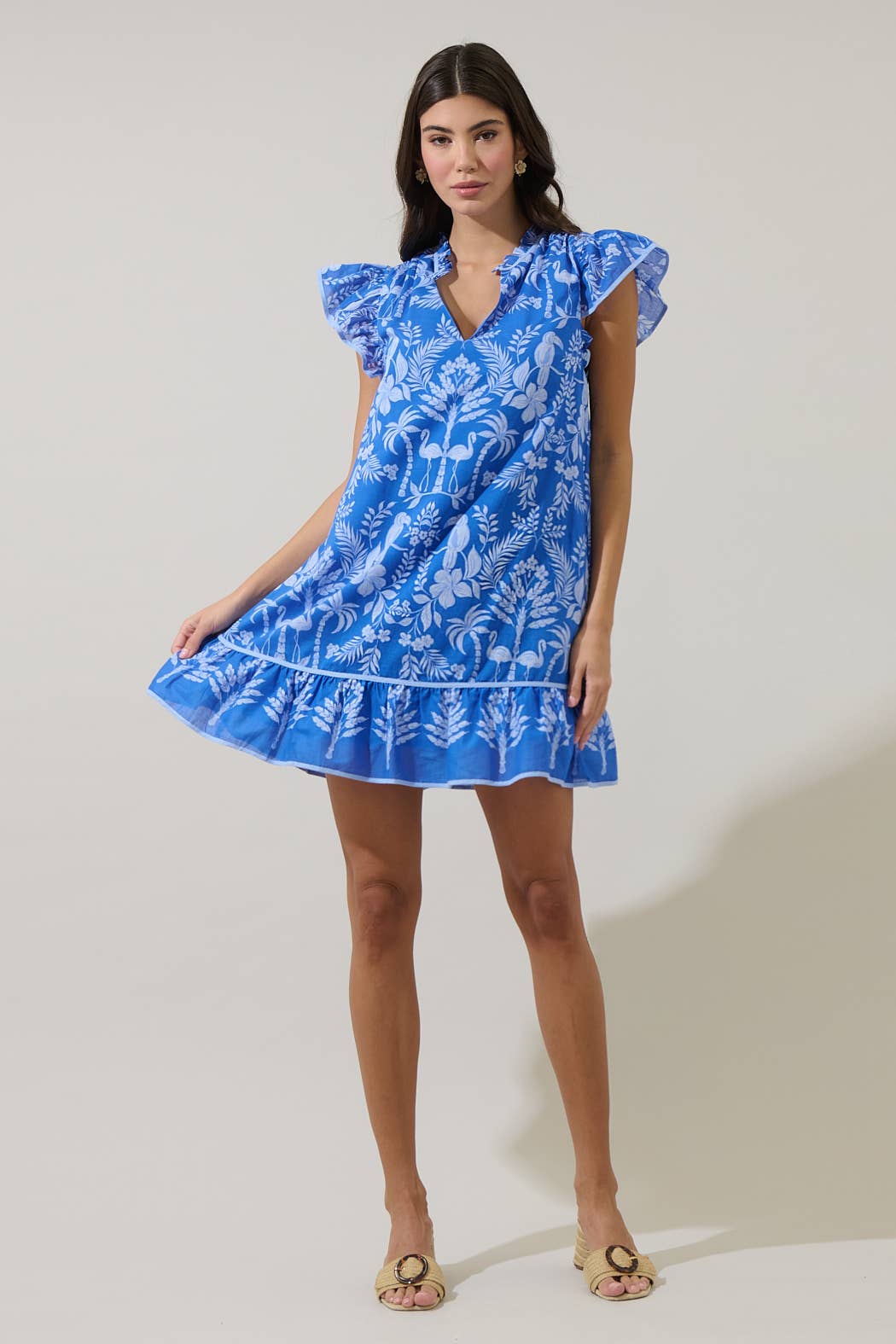Davina Floral Ebba Shift Mini Dress