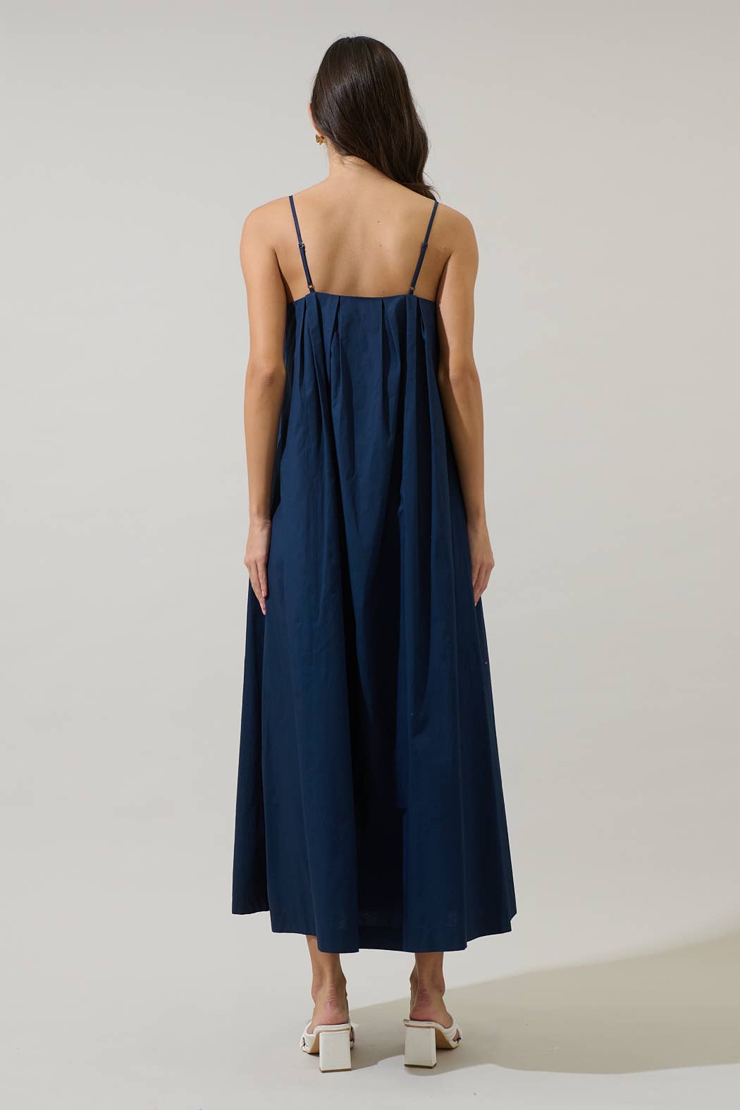 Melly Pleated Bow Maxi Dress