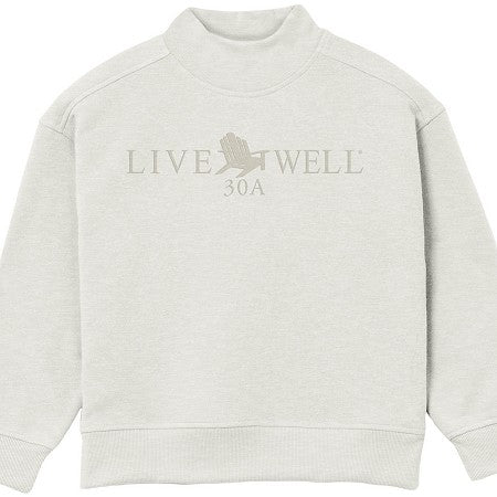 Live Well 30A Classic Logo Youth Mockneck Sweatshirt